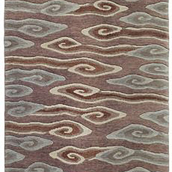 新中式现代中式云纹卷草祥云图案地毯贴图 (45)