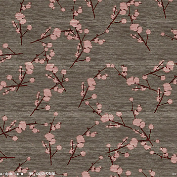 新中式梅花树枝植物花型地毯贴图 (86)