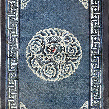 中式古典花纹块毯 (3)