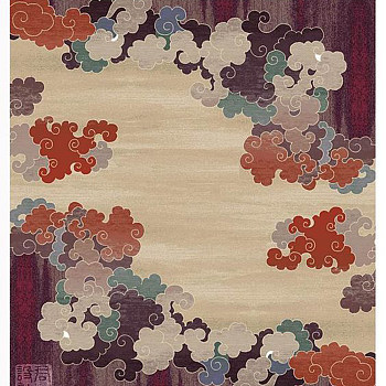 中式古典花纹块毯 (12)