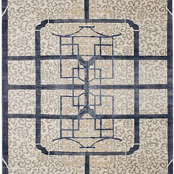 中式古典花纹块毯 (15)