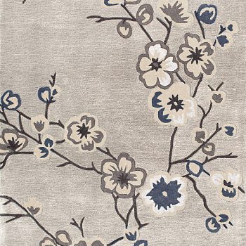 新中式树枝梅花图案地毯贴图 (3)