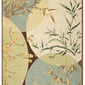 新中式树枝梅花图案地毯贴图 (10)