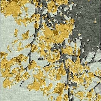新中式树叶地毯图案地毯