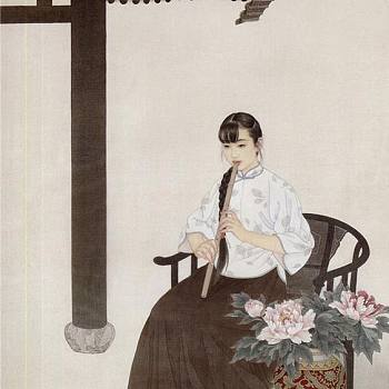 中式古典人物美女仕女图人物字画 (121)