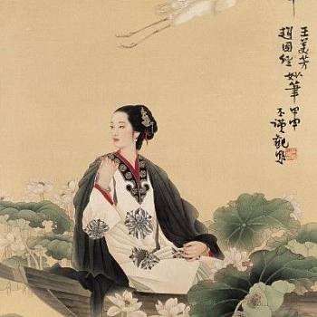 中式古典人物美女仕女图人物字画 (56)