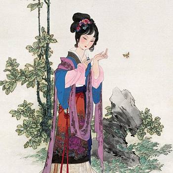 中式古典人物美女仕女图人物字画 (32)