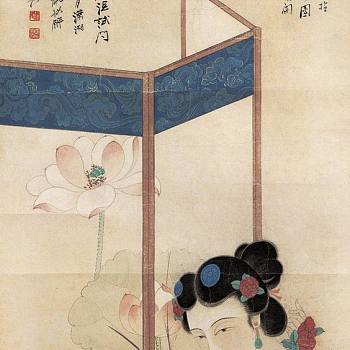 中式古典人物美女仕女图人物字画 (8)