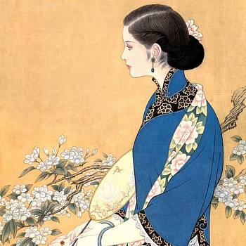 中式古典人物美女仕女图人物字画 (120)