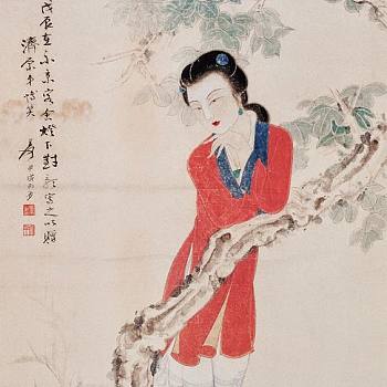 中式古典人物美女仕女图人物字画 (113)