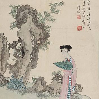 中式古典人物美女仕女图人物字画 (46)