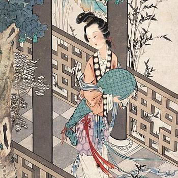 中式古典人物美女仕女图人物字画 (20)