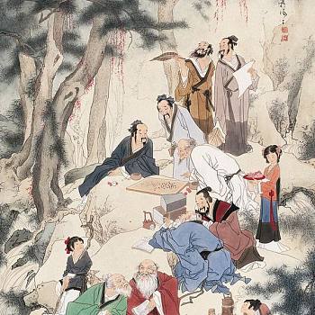 中式古典人物美女仕女图人物字画 (119)