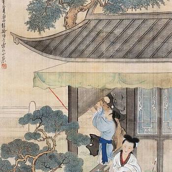中式古典人物美女仕女图人物字画 (13)