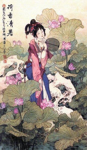 中式古典人物美女仕女图人物字画 (63)