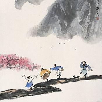 中式古典人物美女仕女图人物字画 (69)