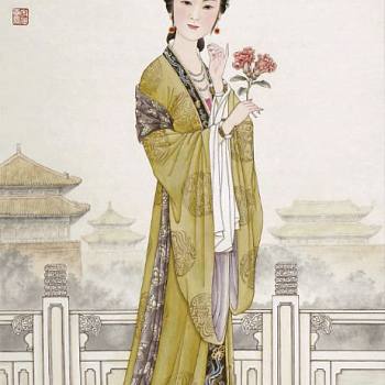 中式古典人物美女仕女图人物字画 (101)
