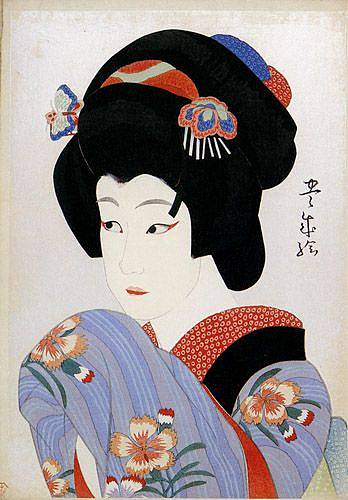 日式日式人物挂画画 (3)