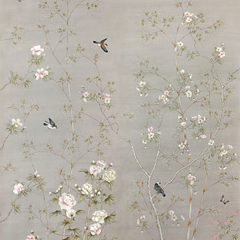 中式欧式花鸟壁纸壁布壁画背景画 (4)