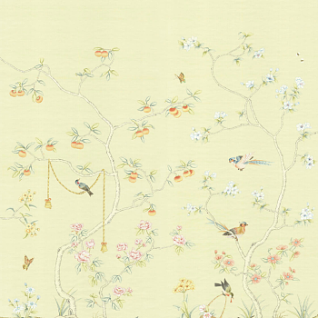 中式欧式花鸟壁纸壁布壁画背景画 (2)
