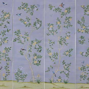中式欧式花鸟壁纸壁布壁画背景画 (17)