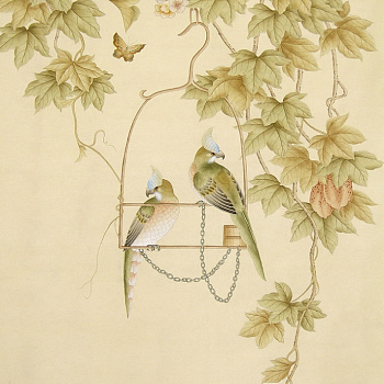 中式欧式花鸟壁纸壁布壁画背景画 (25)