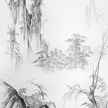 中式山水壁纸贴图 (316)