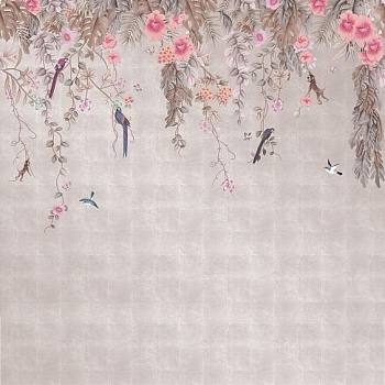 中式欧式田园花鸟壁纸壁画壁布背景画 (14)