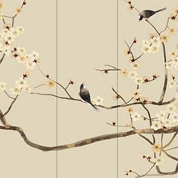 中式欧式田园花鸟壁纸壁画壁布背景画 (91)