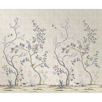 中式欧式田园花鸟壁纸壁画壁布背景画 (17)