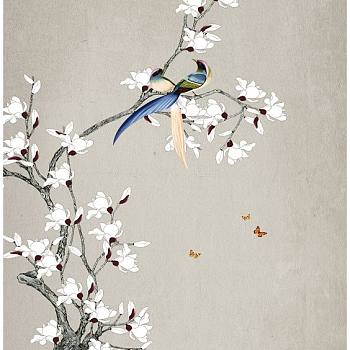 中式欧式田园花鸟壁纸壁画壁布背景画 (81)