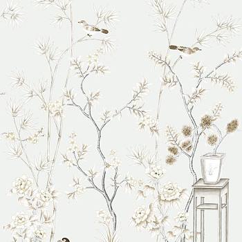 中式欧式田园花鸟壁纸壁画壁布背景画 (33)