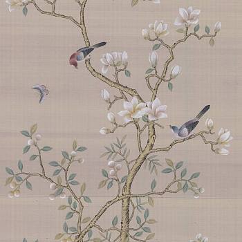 中式欧式田园花鸟壁纸壁画壁布背景画 (104)