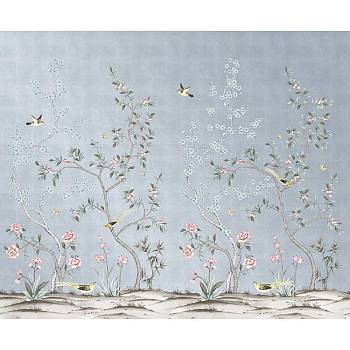 中式欧式田园花鸟壁纸壁画壁布背景画 (98)