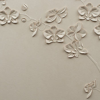 中式花瓣壁纸壁布床头背景图案 (7)