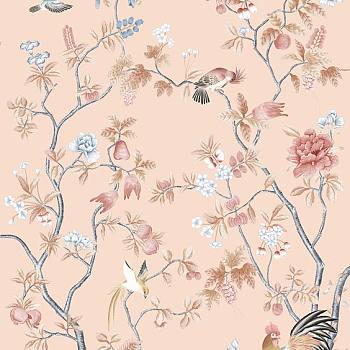 中式欧式田园花鸟壁纸壁画壁布背景画 (85)