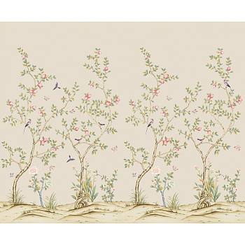 中式欧式田园花鸟壁纸壁画壁布背景画 (101)