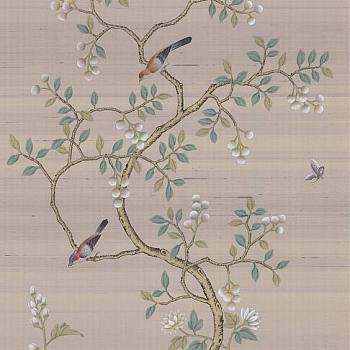 中式欧式田园花鸟壁纸壁画壁布背景画 (34)