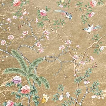 中式欧式田园花鸟壁纸壁画壁布背景画 (93)