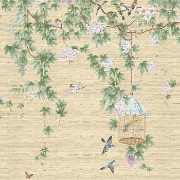 中式欧式田园花鸟壁纸壁画壁布背景画 (90)