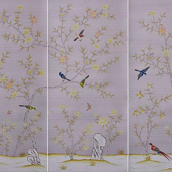 中式欧式田园花鸟壁纸壁画壁布背景画 (115)