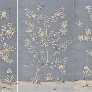 中式欧式田园花鸟壁纸壁画壁布背景画 (112)