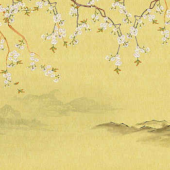 中式欧式田园花鸟壁纸壁画壁布背景画 (57)