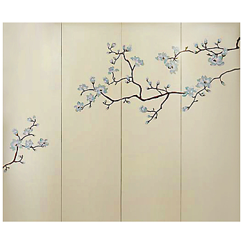 中式欧式田园花鸟壁纸壁画壁布背景画工笔画 (57)