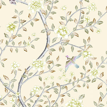 中式欧式田园花鸟壁纸壁画壁布背景画 (52)