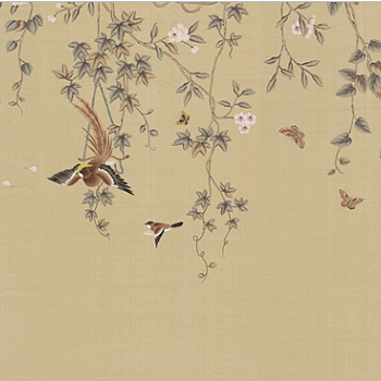 中式欧式田园花鸟壁纸壁画壁布背景画工笔画 (59)