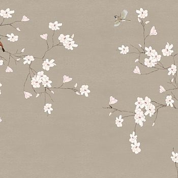 中式欧式田园花鸟壁纸壁画壁布背景画 (74)