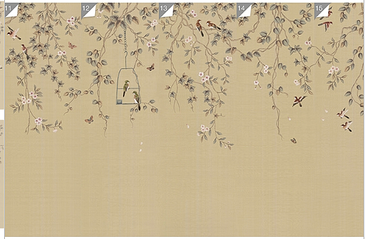 中式欧式田园花鸟壁纸壁画壁布背景画 (43)
