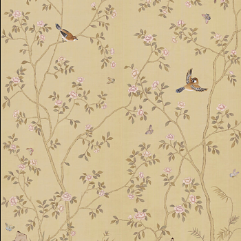 中式欧式田园花鸟壁纸壁画壁布背景画 (15)