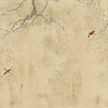 中式欧式田园花鸟壁纸壁画壁布背景画 (28)